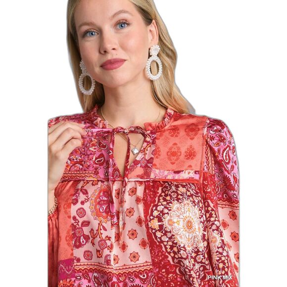 UMGEE NWT Boho Patchwork Dress Western Cowgirl Chic Festival Retro Gypsy Vibes - Picture 6 of 9